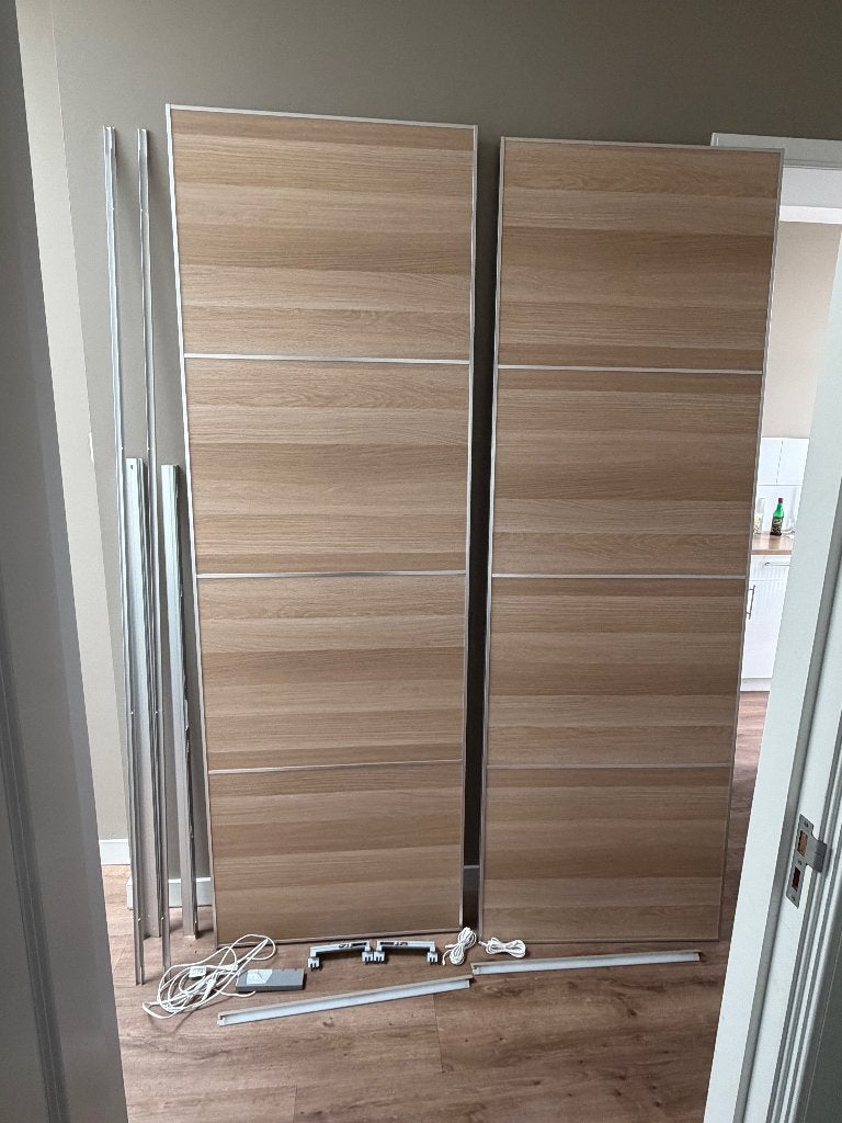 sliding doors IKEA PAX, Zo goed als nieuw, Minder dan 25 cm, Ophalen, Overige houtsoorten