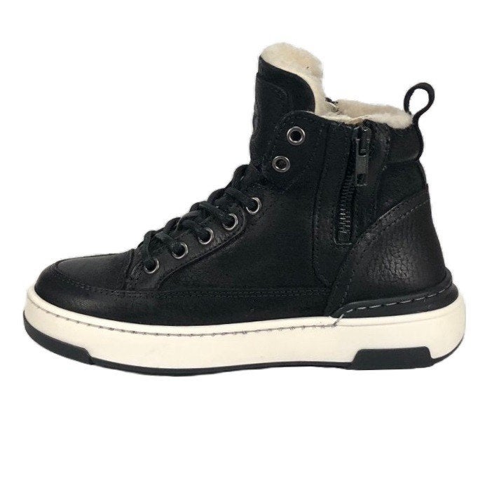 GIGA maat 29 lerensneaker zwart/bontrand - gratis verzenden, Schoenen, Nieuw, Giga, Info@giga-shoes.nl