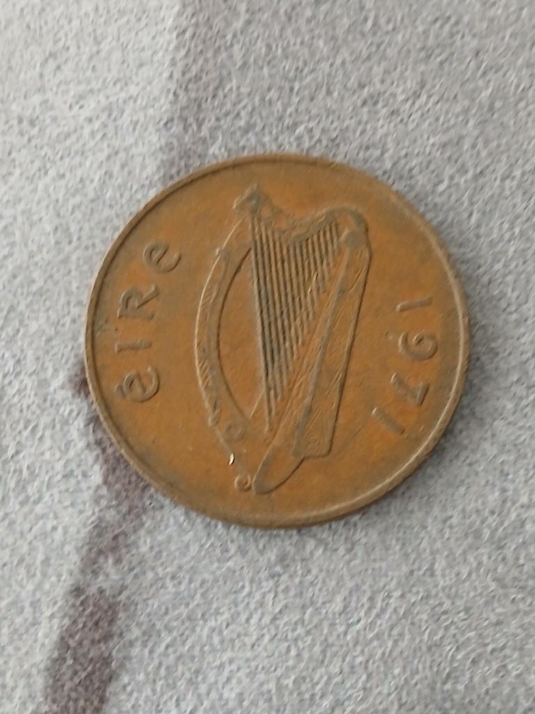 Ierse 2 pence munt uit 1971., Ophalen of Verzenden, Overige landen