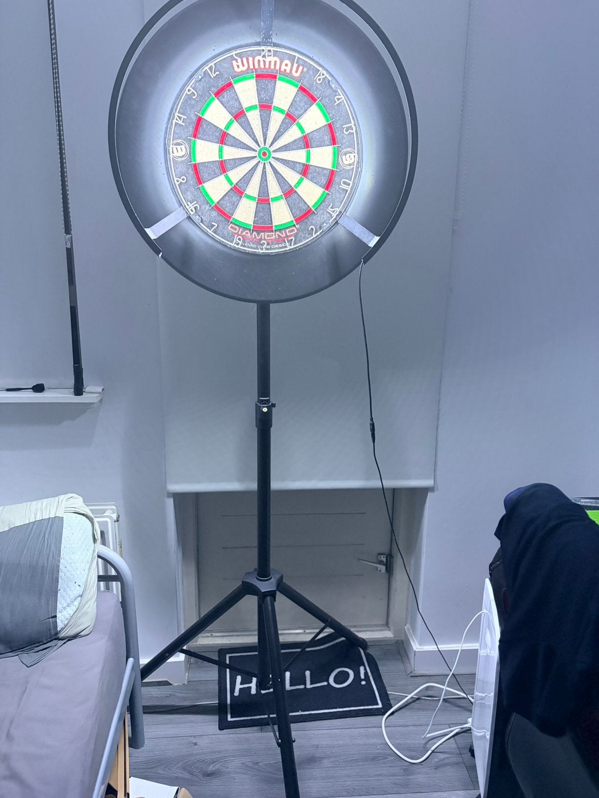 Complete dartset, Sport en Fitness, Ophalen, Zo goed als nieuw, Dartbord