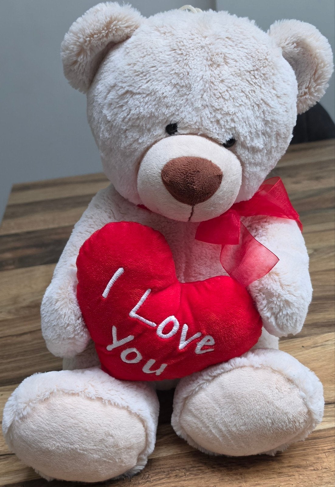 Nieuwe Knuffel Grote Beer met Hart van 40 cm, Ophalen of Verzenden, Nieuw, Beer