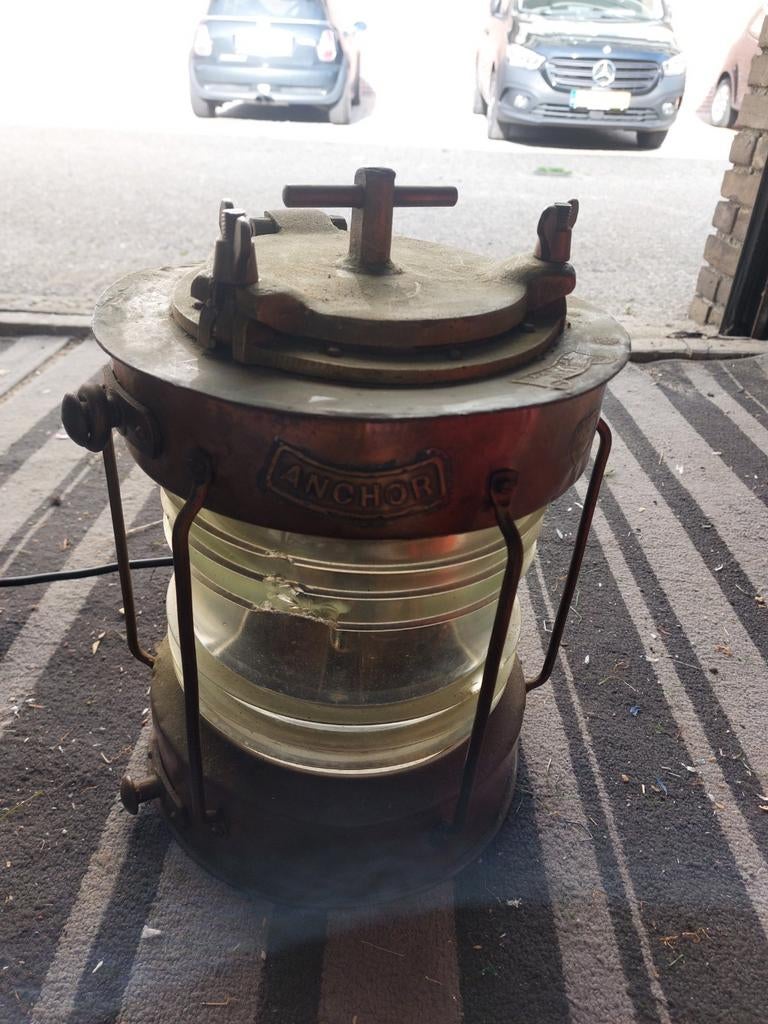 Antiek ankerlamp 0, Verzamelen, Ophalen, Gebruikt