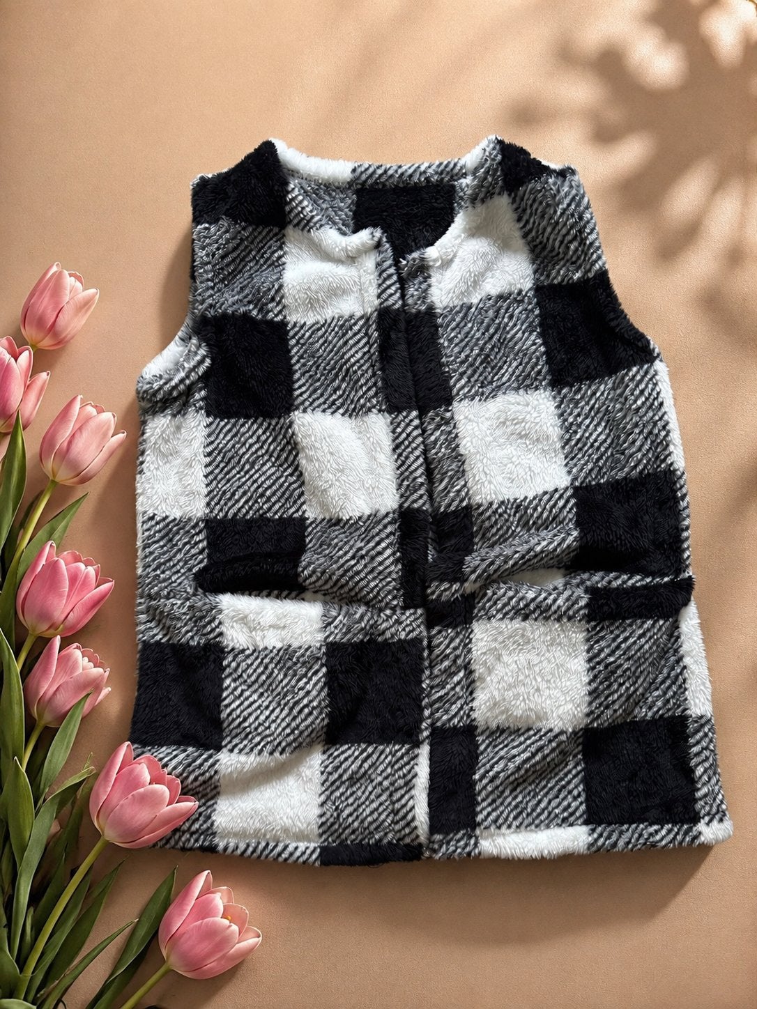 Dames geruite teddy bodywarmer, Kleding | Dames, Bodywarmers, Ophalen of Verzenden, Zo goed als nieuw, Maat 46/48 (XL) of groter