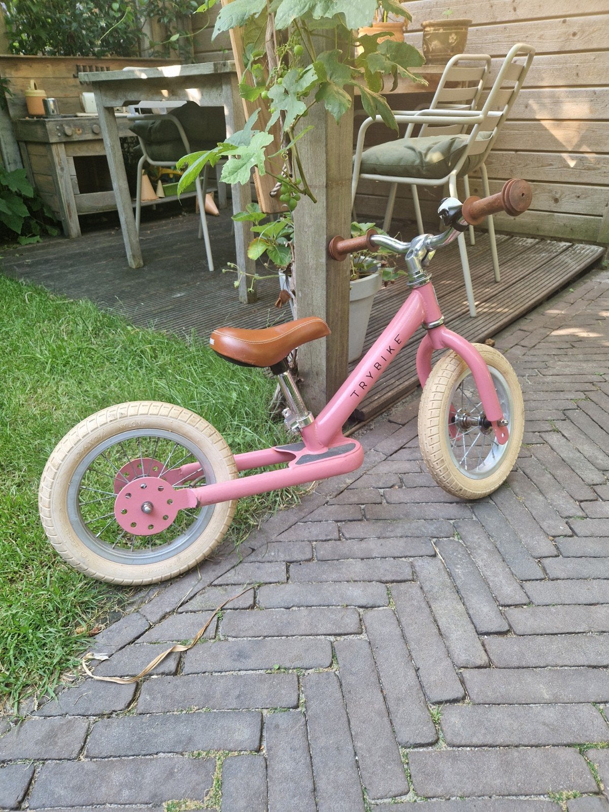Trybike 2-in-1 loopfiets/driewieler roze (gebruikt), Ophalen, Gebruikt, Minder dan 16 inch, Trybike