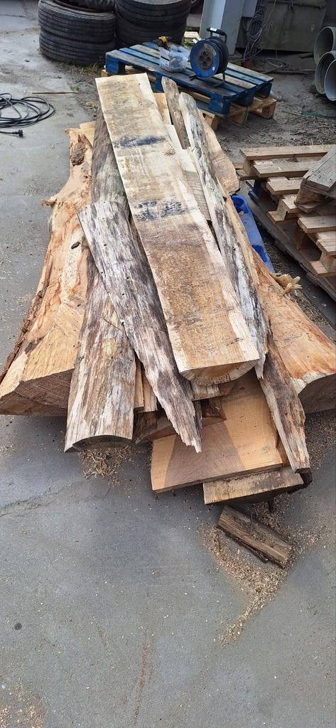 Schaaldelen eik en iep. Haardhout brandhout, Tuin en Terras, Haardhout, Minder dan 3 m³, Ophalen, Eikenhout