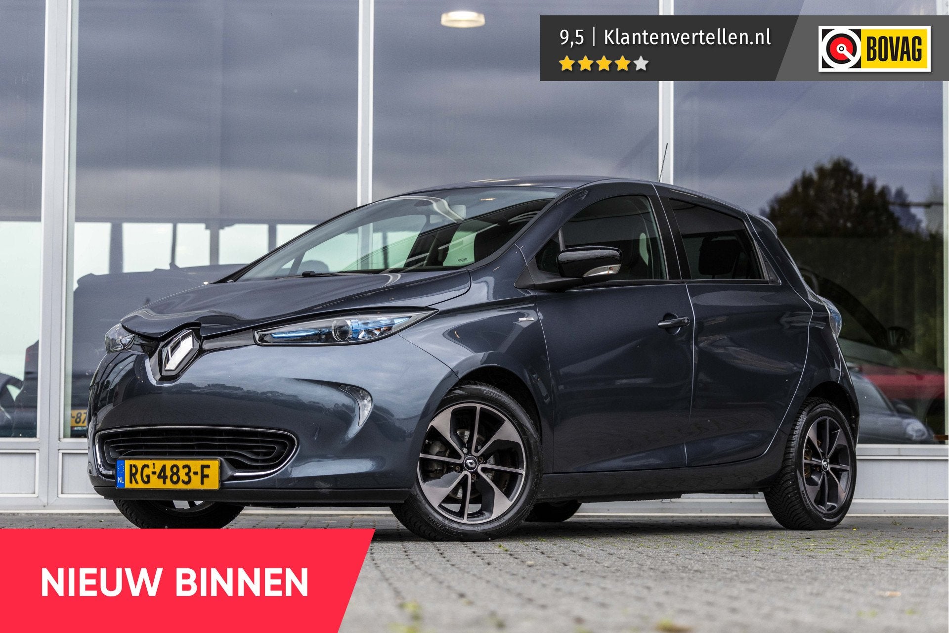 Renault ZOE Q90 Bose Quickcharge 41 kWh (ex Accu) | SOH 85%, Auto's, 12 maanden, Gebruikt, 1455 kg, ZOE