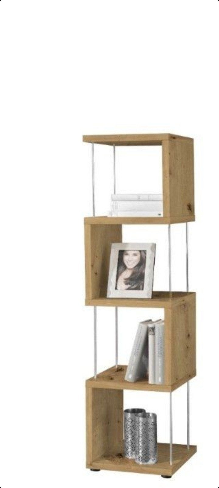 Moderne zig zag  Boekenkast - 126 cm hoog nieuw, Ophalen, Met plank(en), Minder dan 50 cm, 100 tot 150 cm