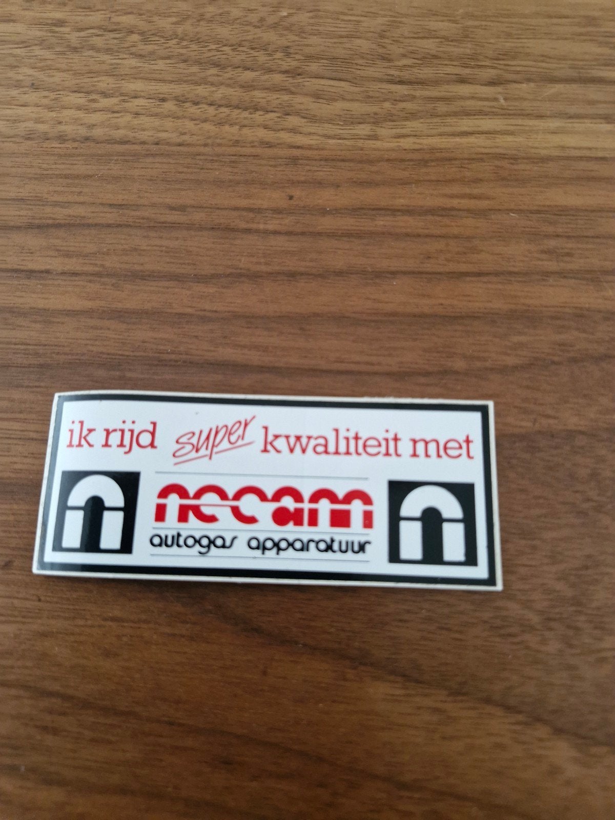 9517 Vintage Necam autogas apparatuur sticker, Ophalen of Verzenden