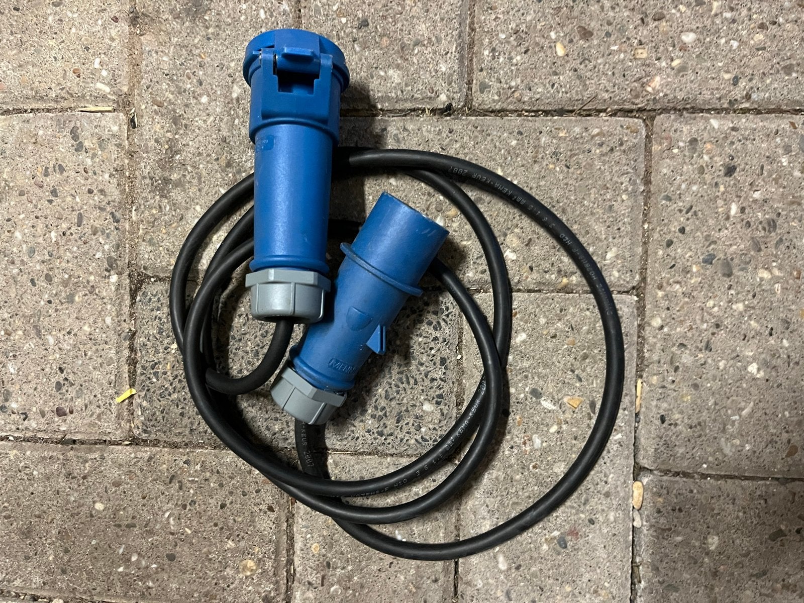 Stroomkabel met CEE stekker - Blauw, Ophalen of Verzenden, Gebruikt
