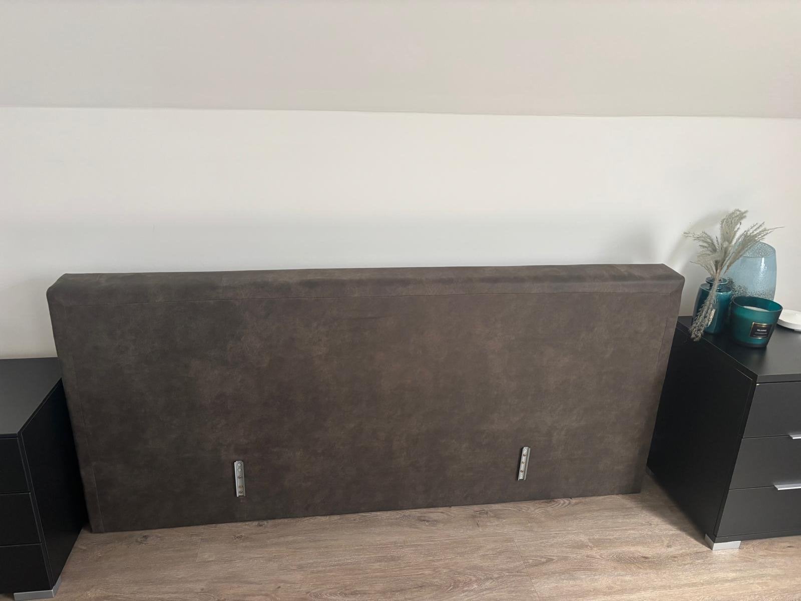 Halsing Achterschot bed 180 cm - Antraciet Grijs, Ophalen, Zo goed als nieuw, Grijs, 180 cm