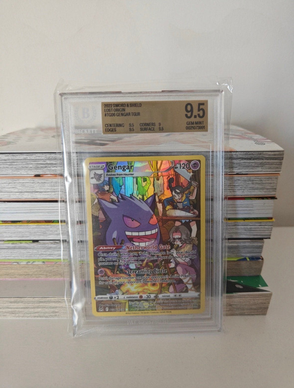 Gengar TG06/TG30 BGS 9.5 Gem Mint Lost Origin, Ophalen of Verzenden, Nieuw, Losse kaart, Foil