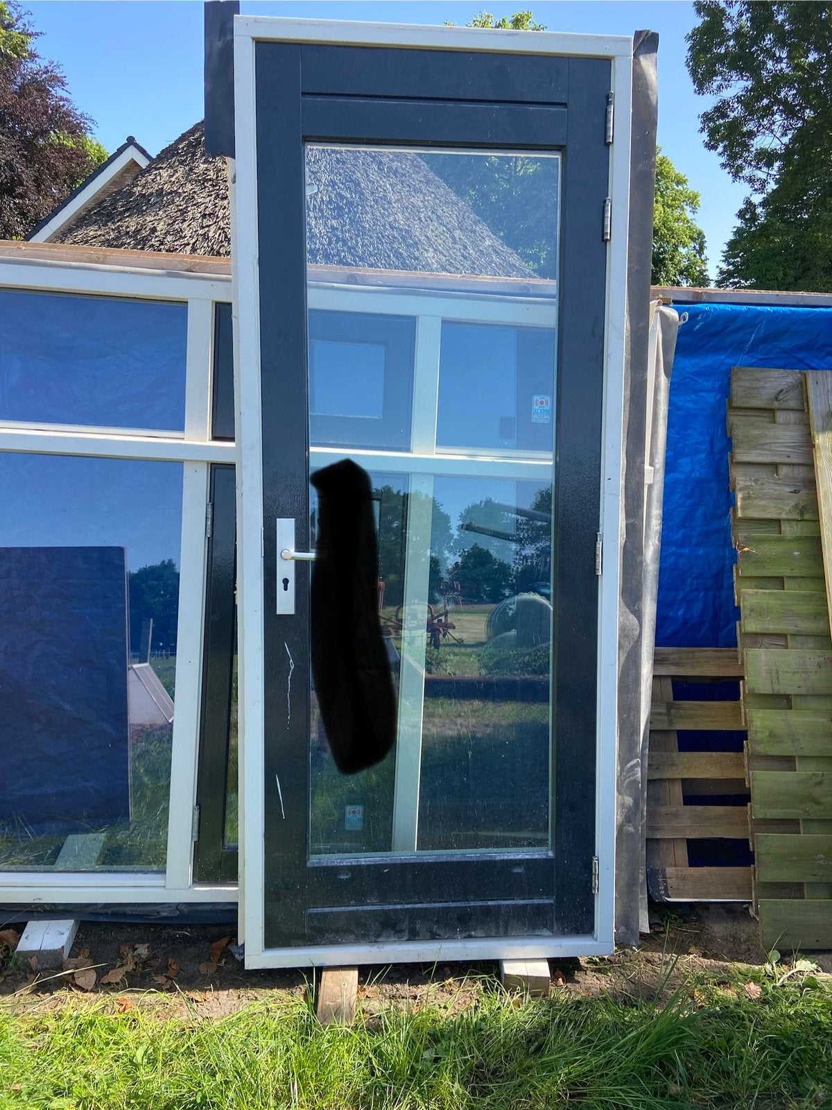 2 hardhouten kozijnen (DEUR IS VERKOCHT), Doe-het-zelf en Verbouw, Kozijnen en Schuifpuien, Gebruikt, Deurkozijn, 150 tot 225 cm