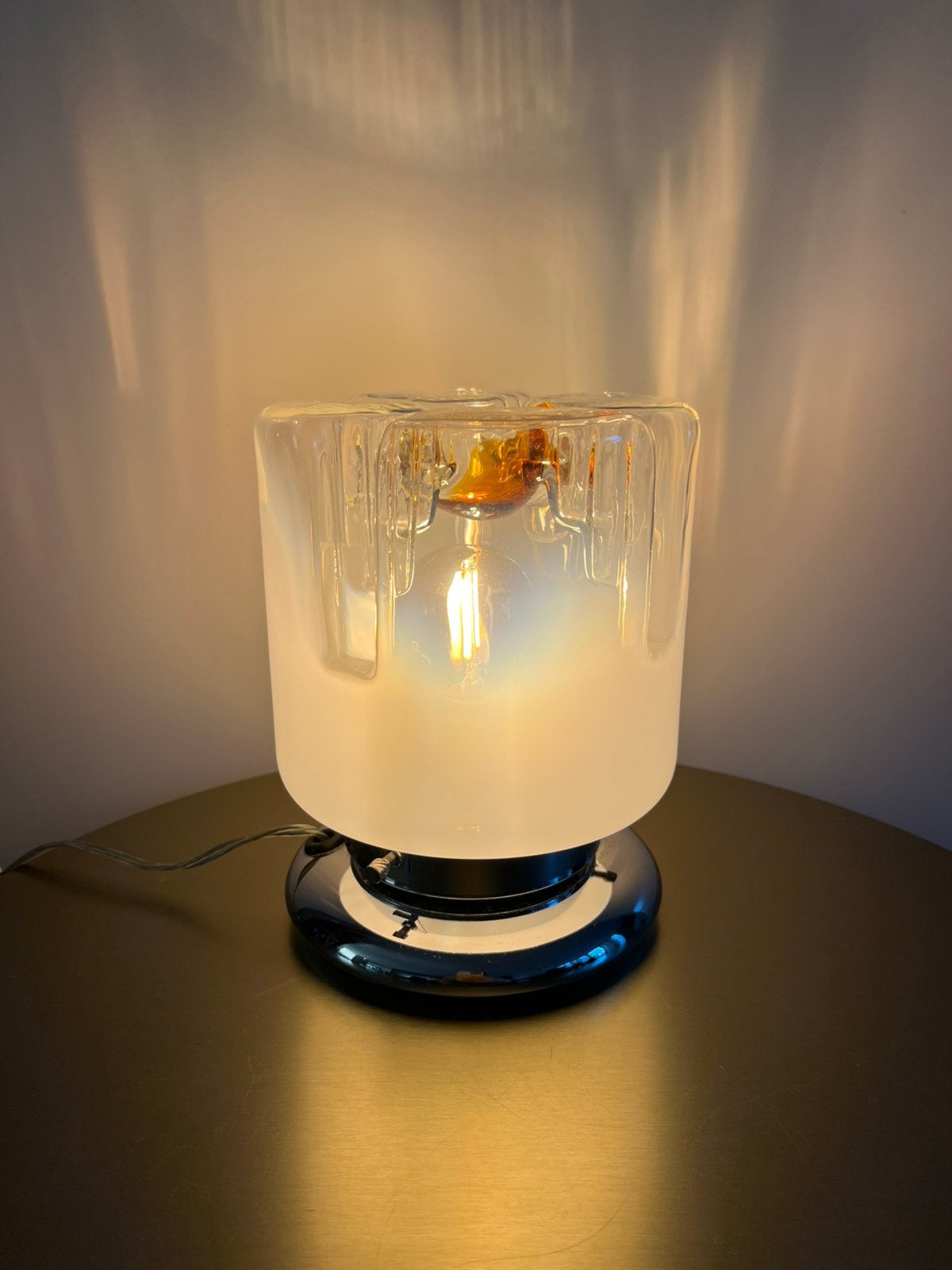 Originele Vintage Murano Tafellamp Toni Zuccheri Mazzega ‘70, Ophalen, Met schakelaar, Overige merken, 18 cm