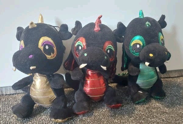 3 draken knuffels, Ophalen of Verzenden, Zo goed als nieuw, Overige typen