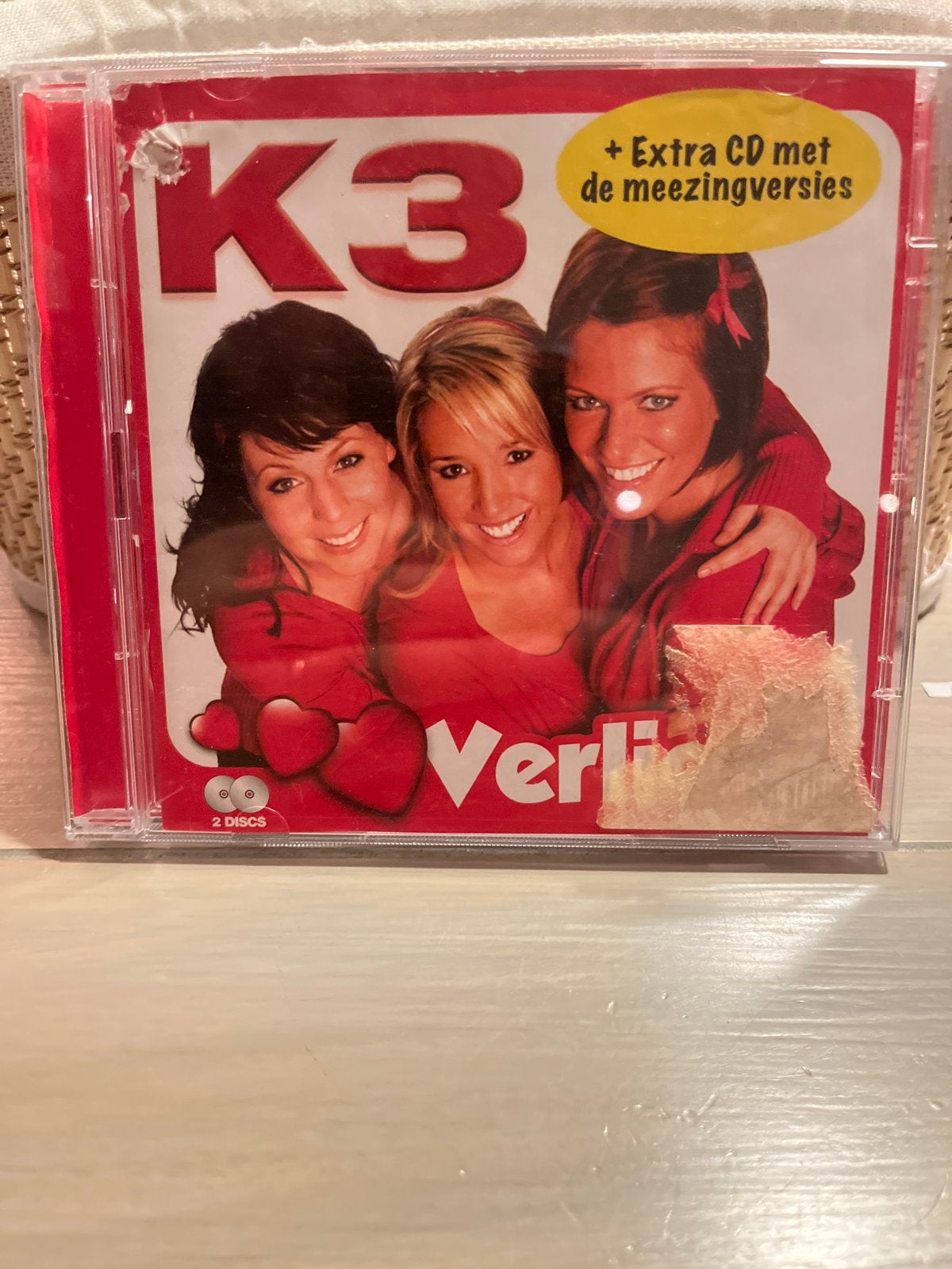 K3 - Verliefd (2 Discs) + Extra CD met meezingversies, Gebruikt, Met bonustracks, Ophalen of Verzenden, Pop