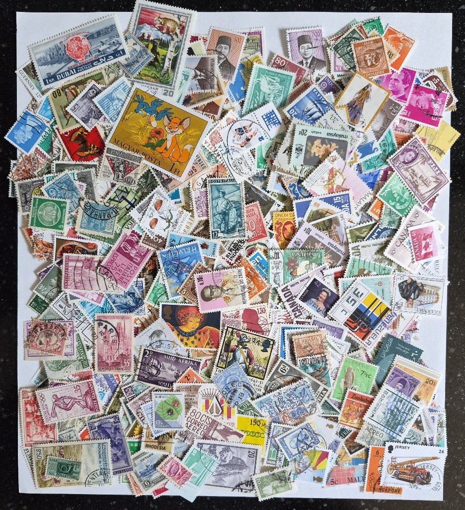 1000 POSTZEGELS WERELD GESTEMPELD (GEEN NEDERLAND), Postzegels en Munten, Ophalen of Verzenden, Buitenland