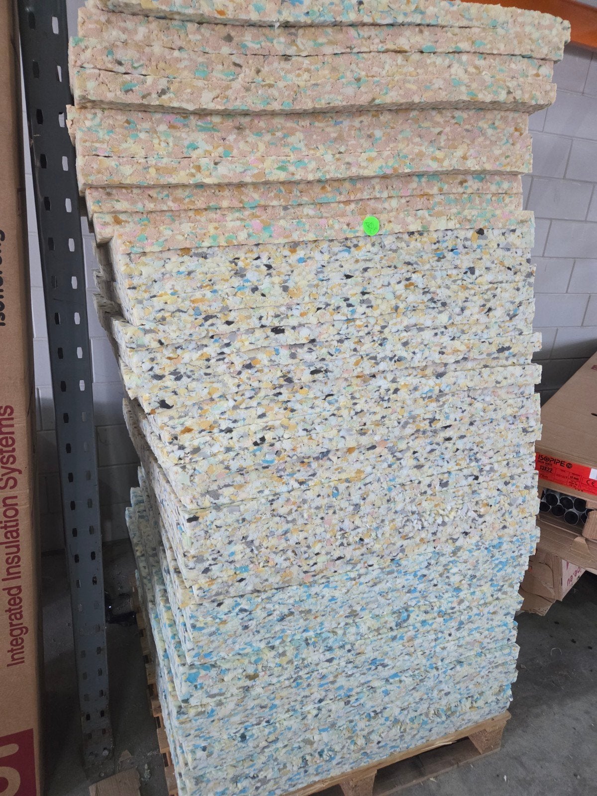 Pallet geperst vlokkenschuim geluidsisolatie 40m², Doe-het-zelf en Verbouw, Overige materialen, 4 tot 8 cm, Vloerisolatie, Nieuw
