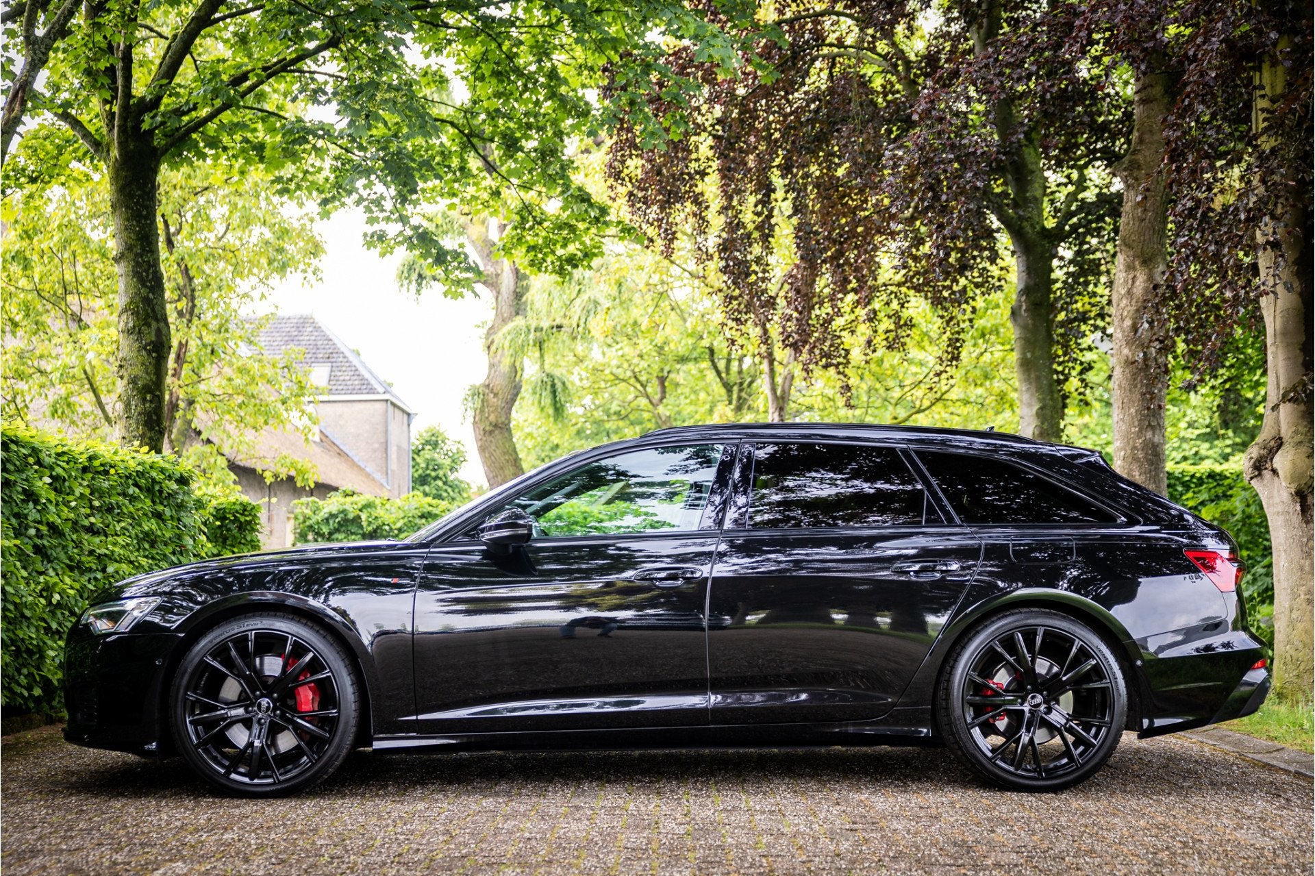 Audi A6 Avant 55 TFSI e Quattro S Line Matrix Led Panorama 2, Automaat, Gebruikt, 4 cilinders, Leder en Stof