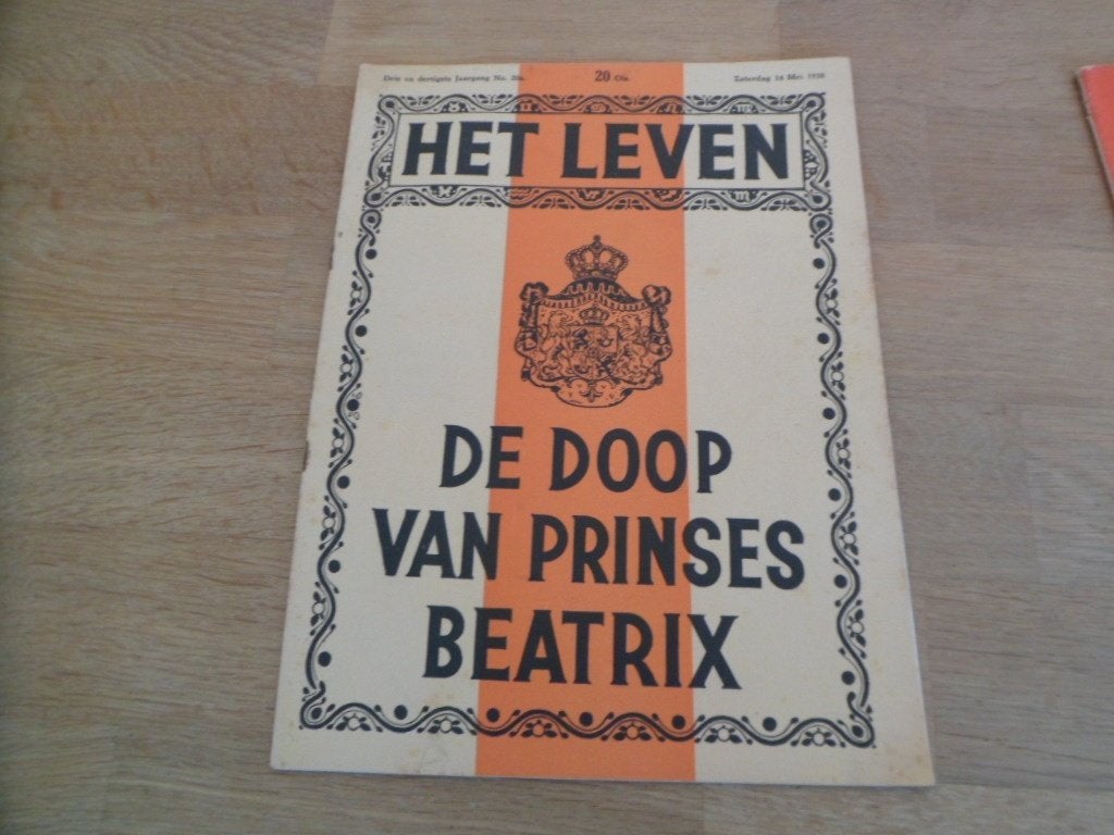 Het Leven - De doop van prinses Beatrix 14 Mei 1938, Ophalen of Verzenden, Gelezen
