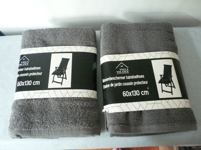 2x grijze Tuinstoelhoes 60x130 - Met Capuchon -nieuw, Ophalen of Verzenden, Nieuw