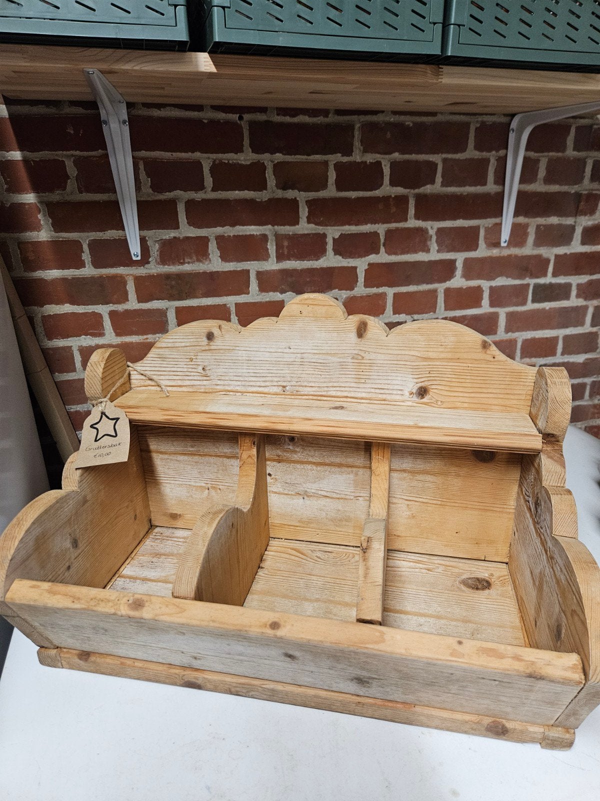 Decoratieve houten gruttersbak, Ophalen of Verzenden