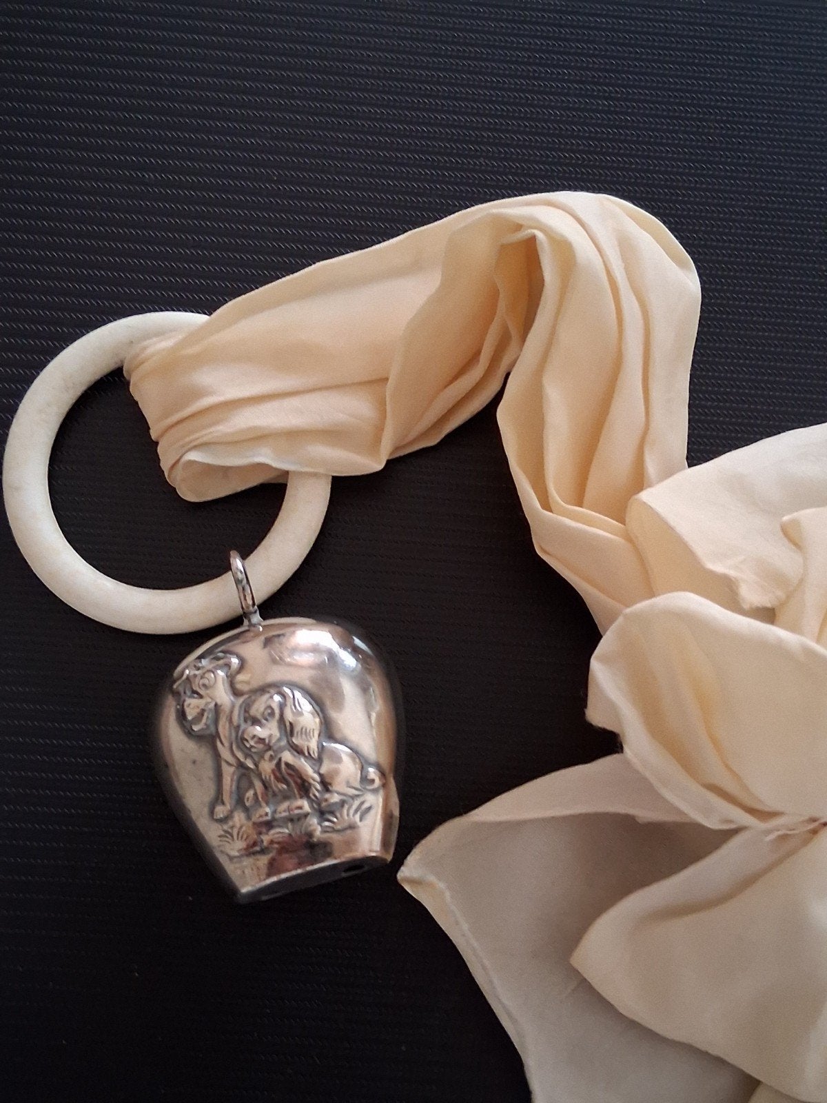 verzilverde rammelaar, Ophalen of Verzenden, Zilver, Overige materialen