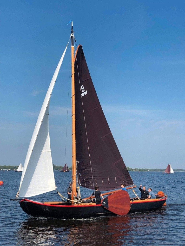 KAMPIOENS PRAAM DE SWARTE SWAN TE KOOP, Gebruikt, Staal, Praam, Diesel