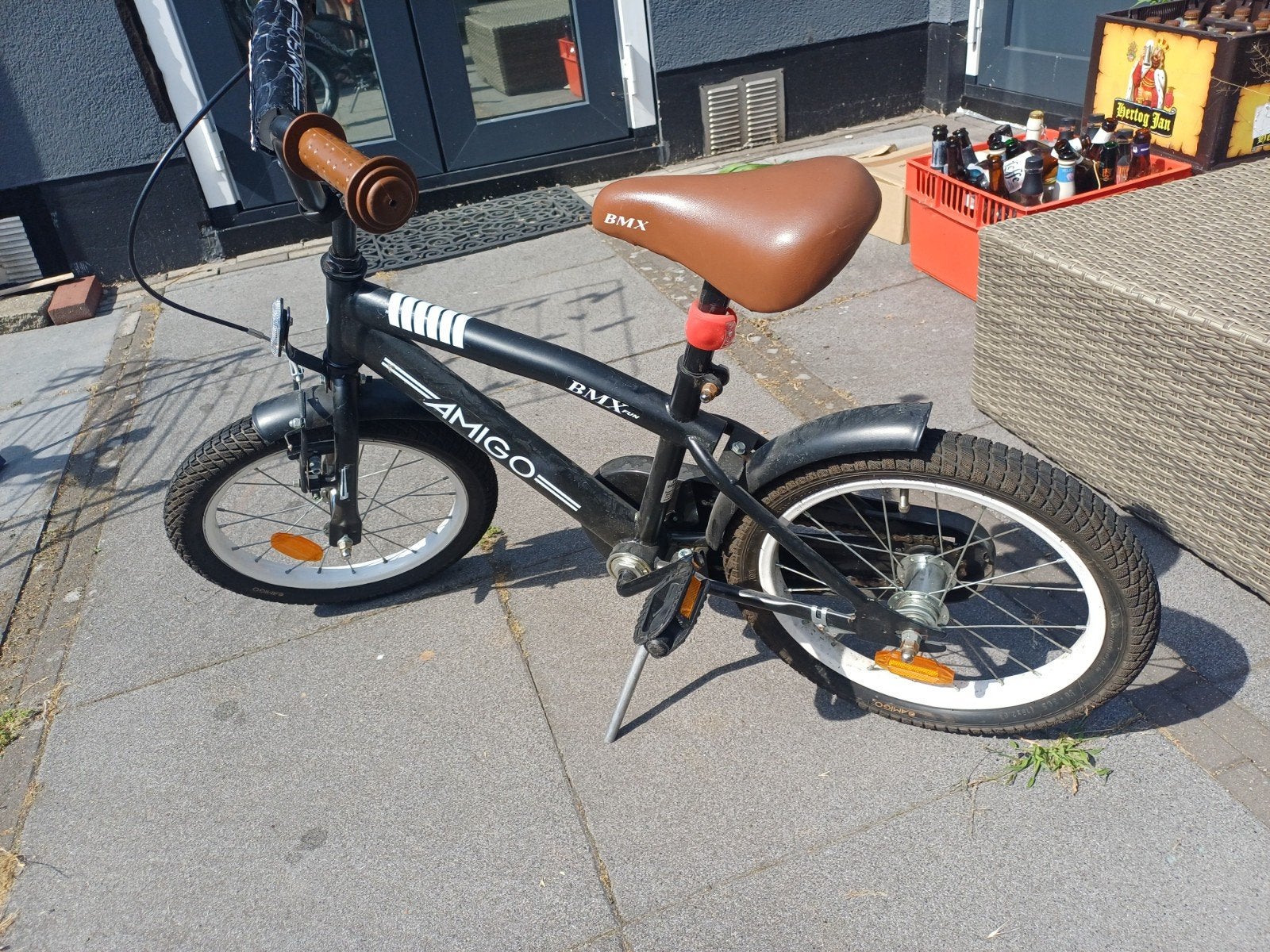 Amigo BMX X-Fun Kinderfiets Zwart - 16 inch, Ophalen, Terugtraprem, Staal, Amigo