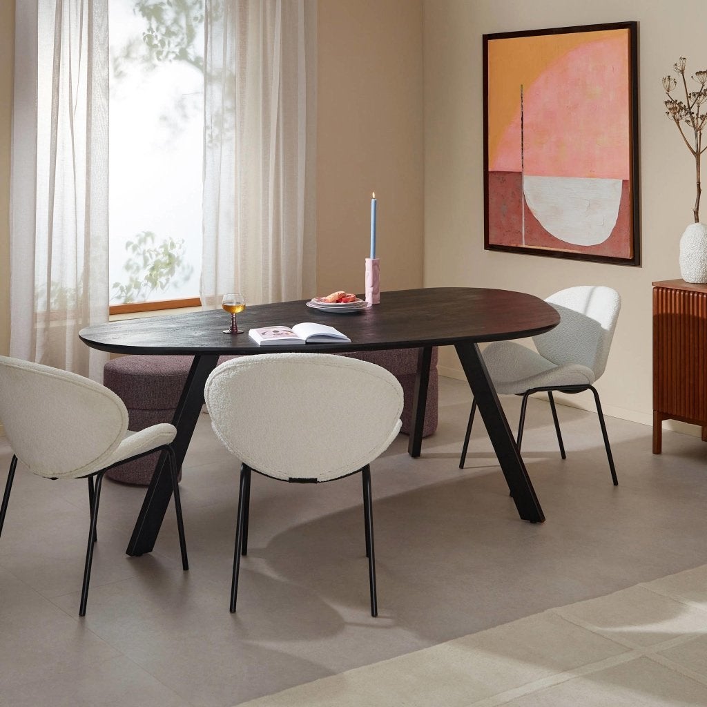 NOUS Living Arya Organische eettafel mangohout, Huis en Inrichting, Ophalen, 100 tot 150 cm, 200 cm of meer, Zo goed als nieuw
