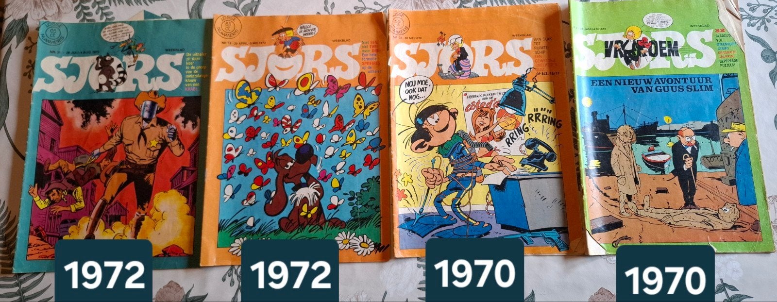 Sjors stripbladen uit 1970 en 1972, Meerdere stripboeken, Ophalen of Verzenden, Gelezen