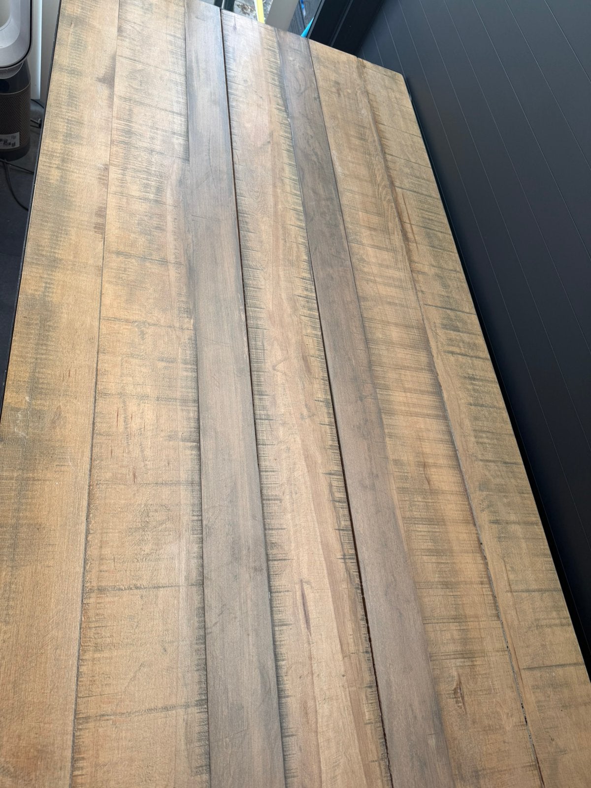 Grote steigerhouten eettafel – 200 x 100 cm, Huis en Inrichting, Tafels | Eettafels, Ophalen, 200 cm of meer, 50 tot 100 cm, Zo goed als nieuw
