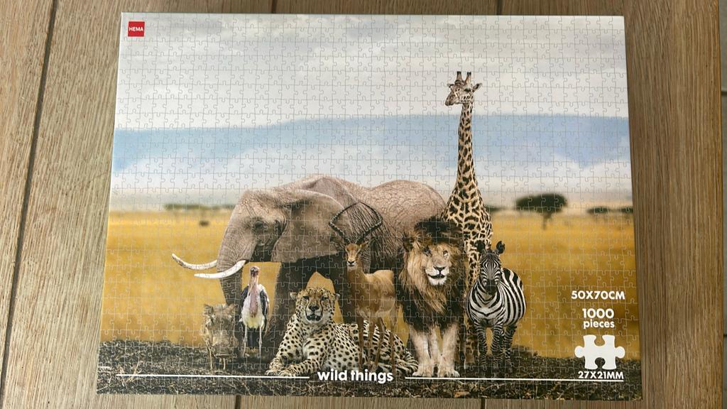Puzzel 1000 stukjes - Wild things, Ophalen, 500 t/m 1500 stukjes, Zo goed als nieuw