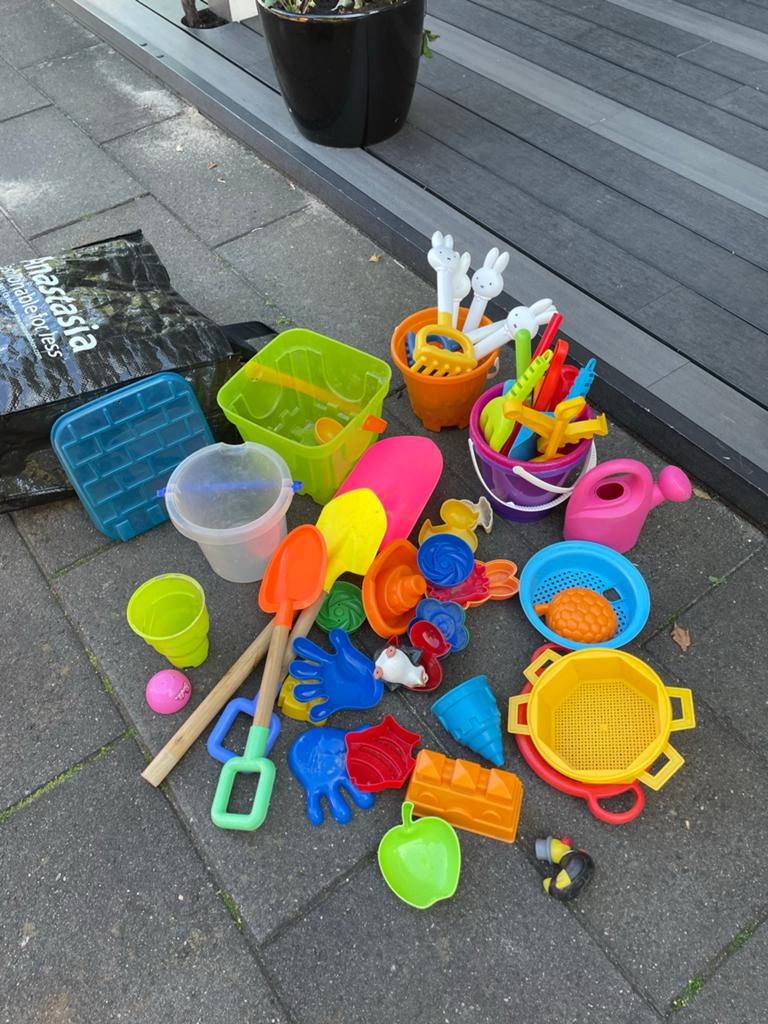 Grote set zandspeelgoed voor kinderen, Ophalen of Verzenden, Gebruikt
