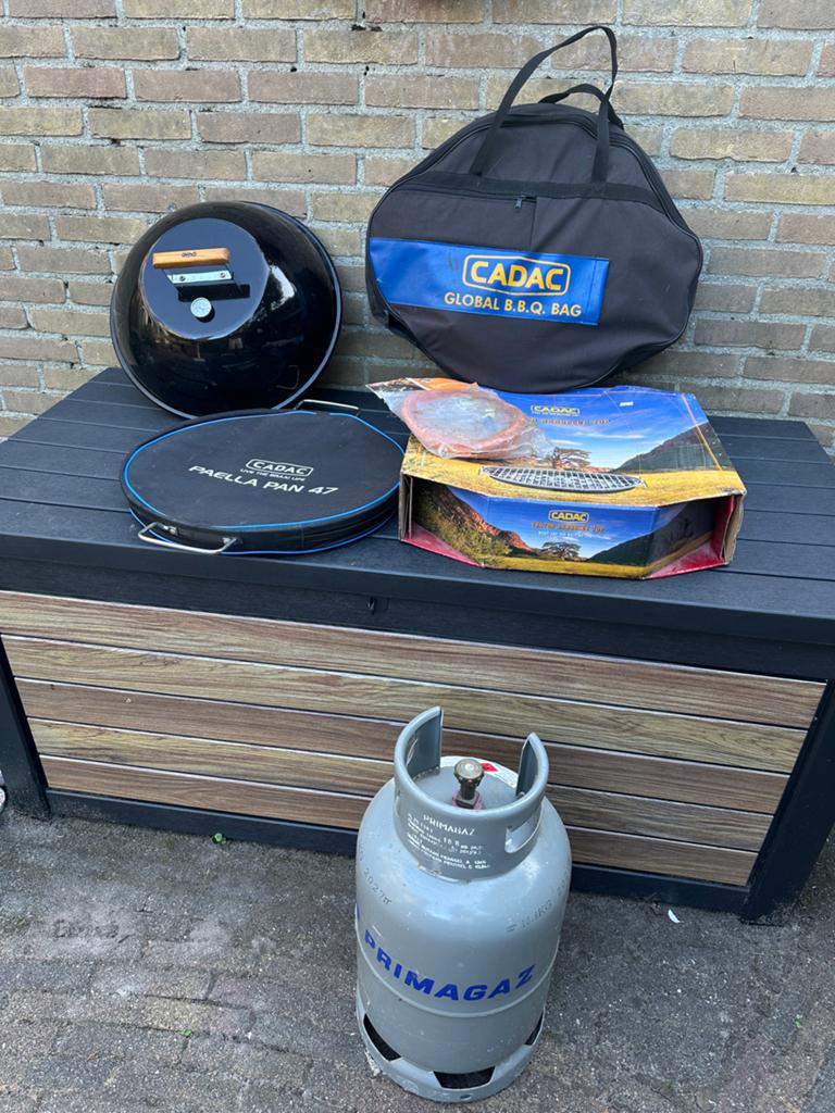 Cadac skottlebraai met Paella Pan en accessoires, Tuin en Terras, Gasbarbecues, Ophalen, Gebruikt