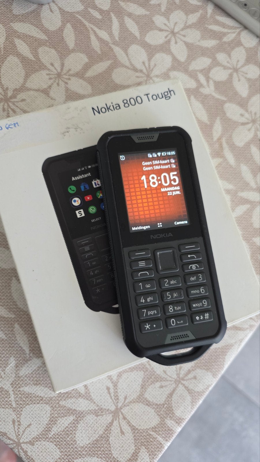 Nokia 800 Tough Dual Sim mobiele telefoon, Ophalen, Overige modellen, Zwart, Fysiek toetsenbord