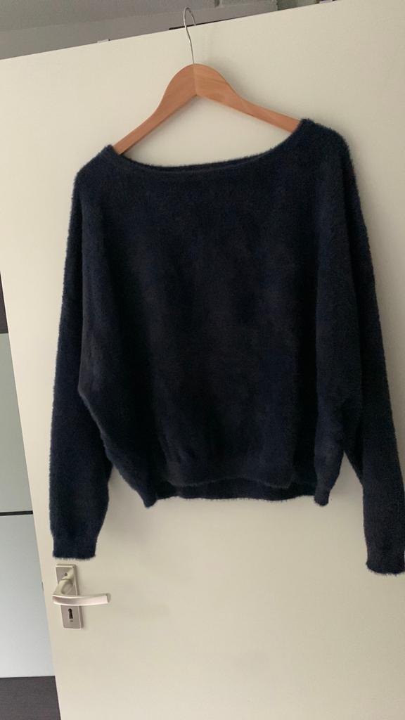 NUKUS trui/sweater donkerbkauw mt L/XL, Kleding | Dames, Ophalen, Zo goed als nieuw, Maat 42/44 (L), Blauw