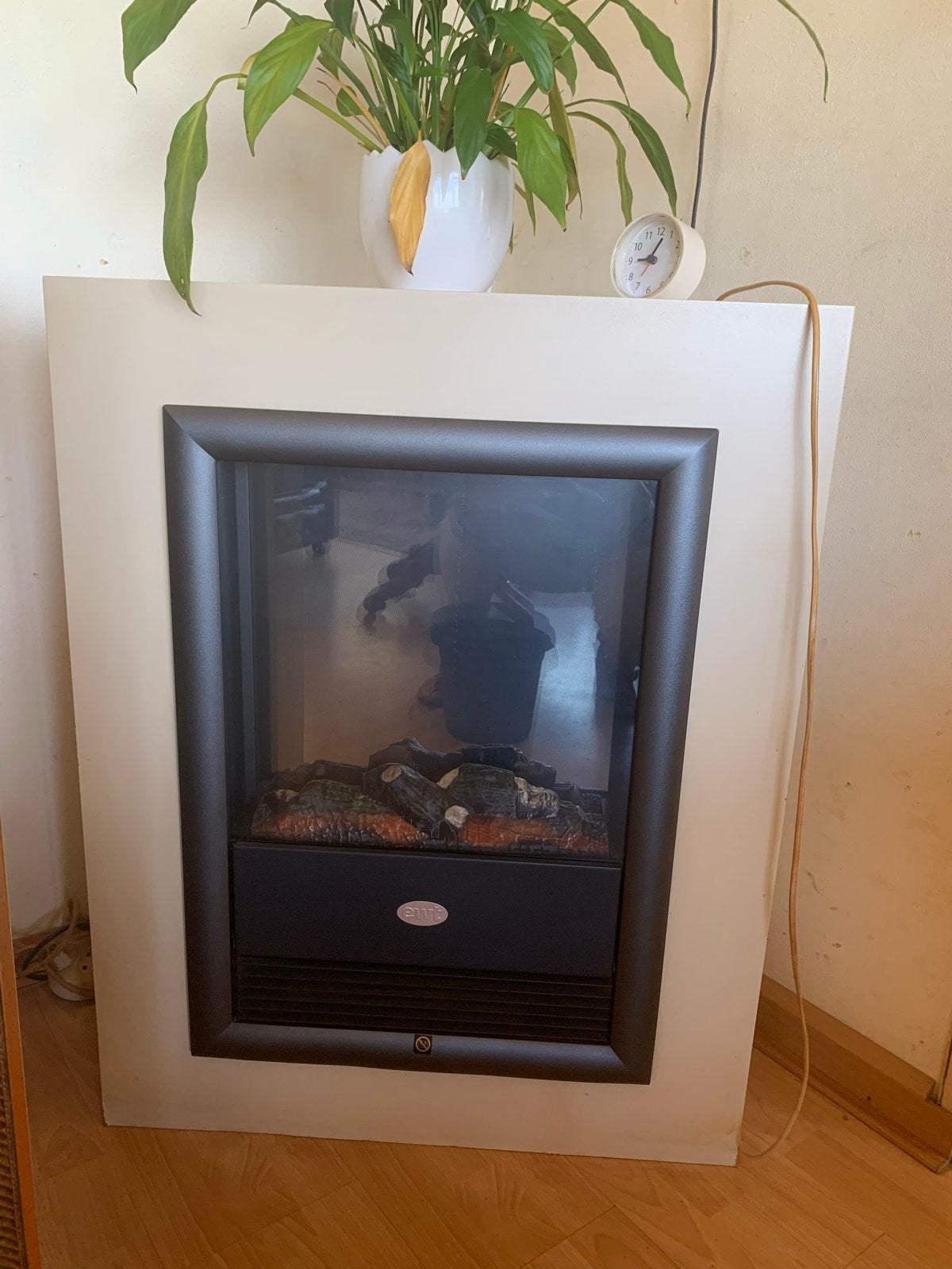 Elektrische haard met ombouw, Huis en Inrichting, Ophalen, Gebruikt, Vrijstaande haard, Elektrische haard