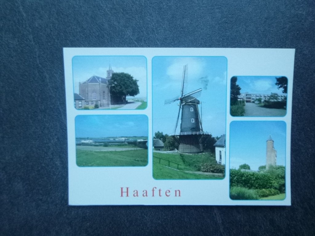 Haaften, molen/ruine/verz.tehuis de Wittenberg, Verzenden, 1980 tot heden, Gelopen, Noord-Brabant