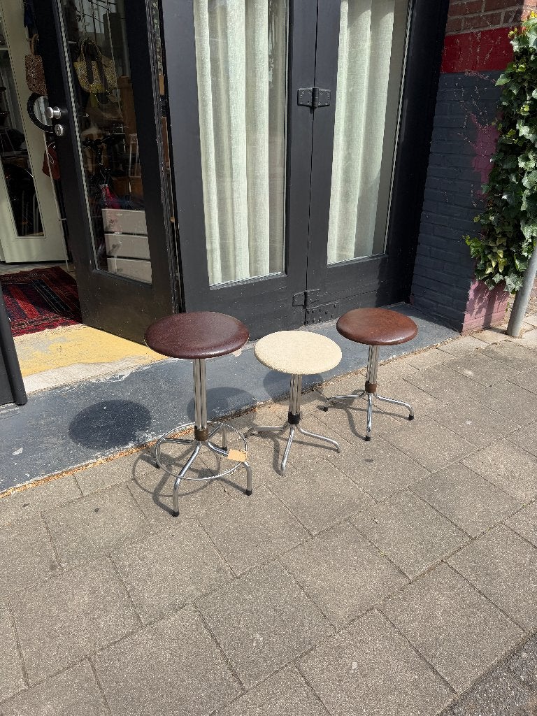 SALE: vintage design Brabantia krukken, Dutch design krukjes, Ophalen, Gebruikt, Staal, -