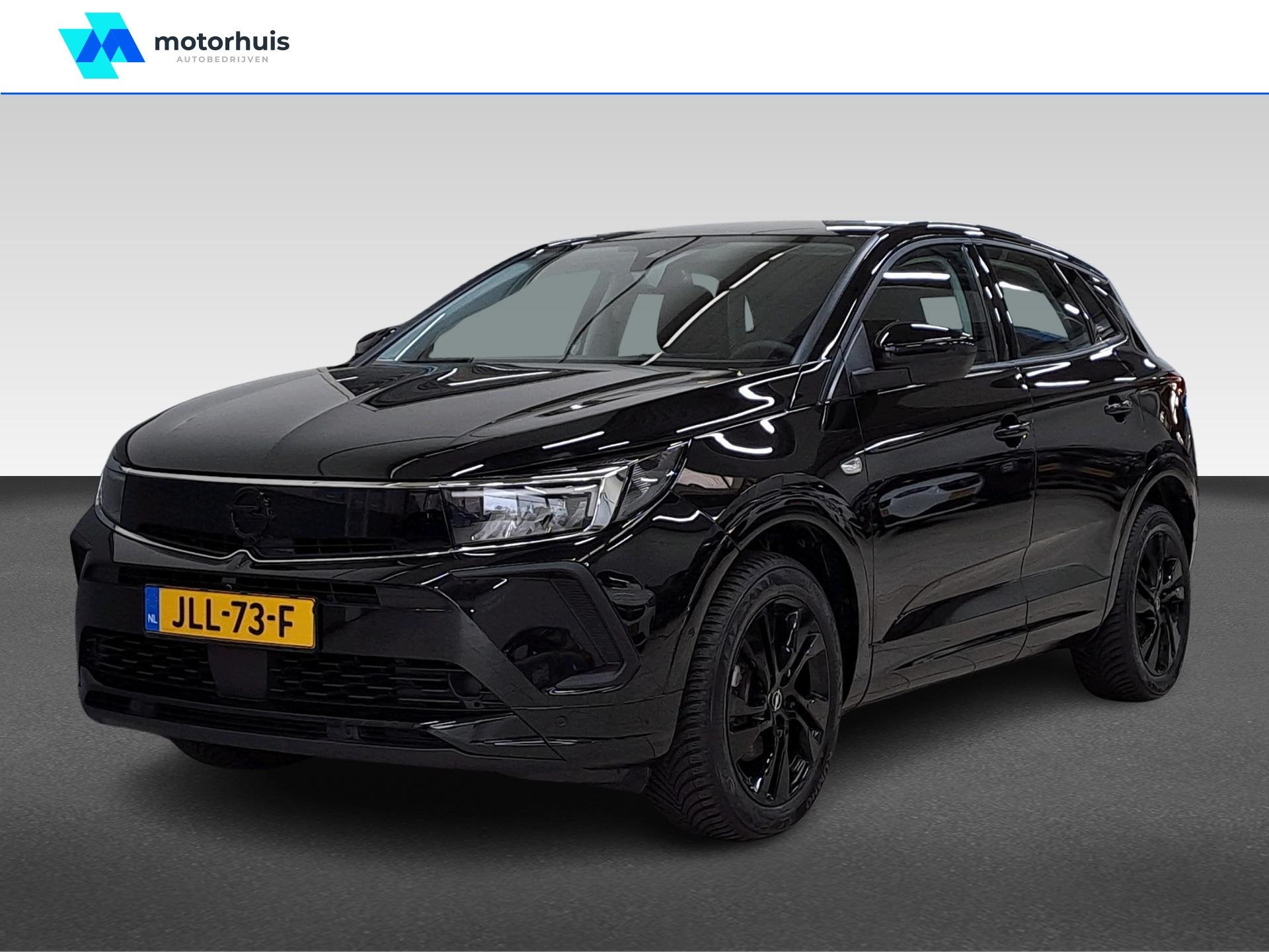 Opel Grandland 1.2 TURBO 130PK AUTOMAAT GS LINE BLACKPACK CA, Auto's, Gebruikt, 1199 cc, Zwart, Bedrijf