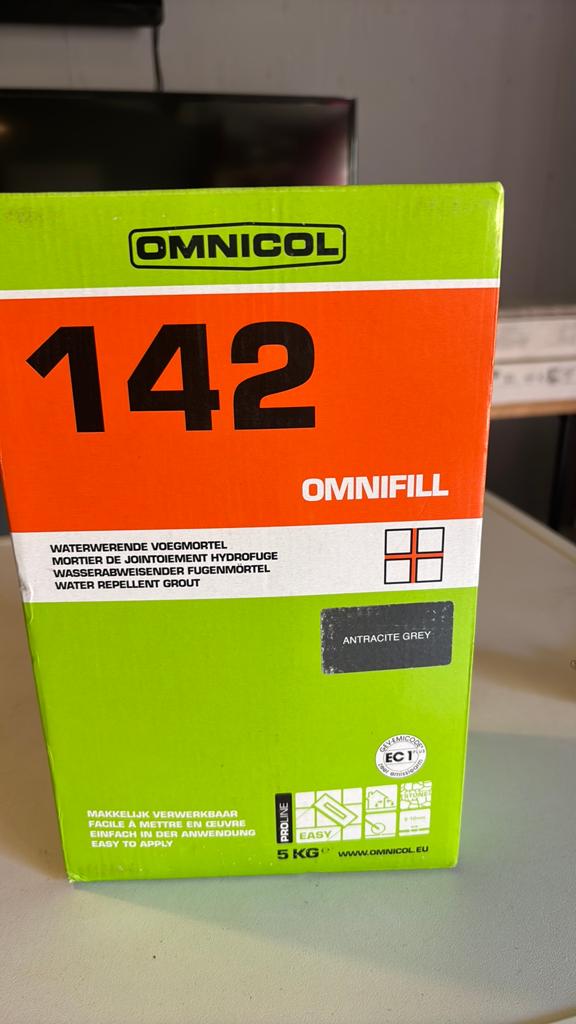 Voegmortel kleur antraciet grijs, Ophalen, Minder dan 20 cm, Zo goed als nieuw, Minder dan 5 m²