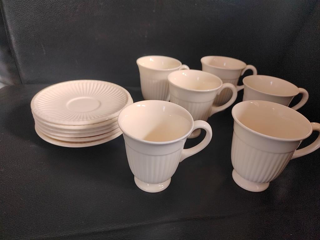 6 koffiekopjes + schotel Wedgwood Edme, Antiek en Kunst, Ophalen of Verzenden