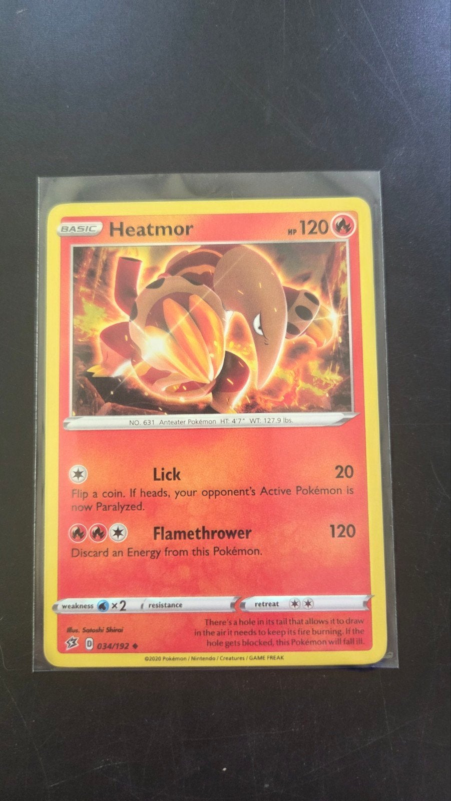 Heatmor 034/192 Rebel Clash Pokémon Kaart, Verzenden, Zo goed als nieuw, Losse kaart