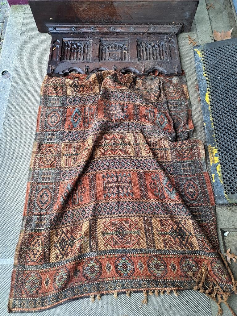 Antieke kapstok met de Franse lelie en worteldoek, Antiek en Kunst, Ophalen