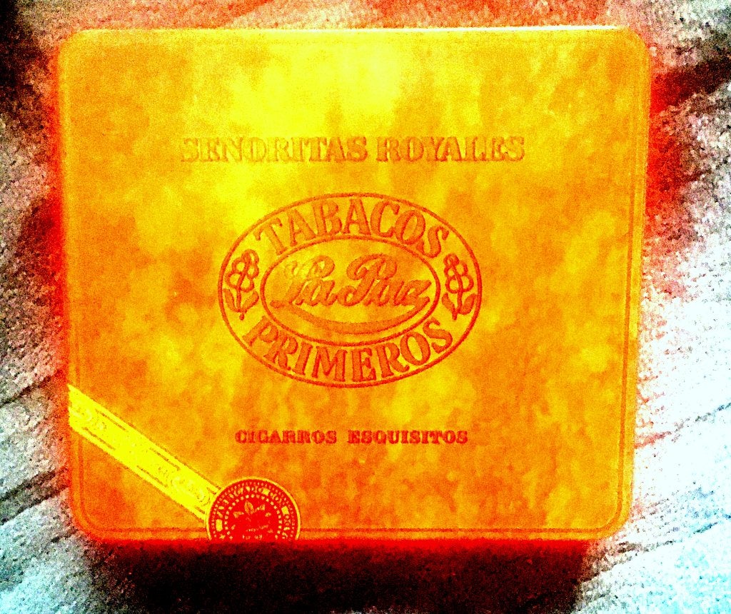 sigarenblikje LA PAZ - 20 senoritas royles / cigarros esqui, Ophalen of Verzenden, Overige