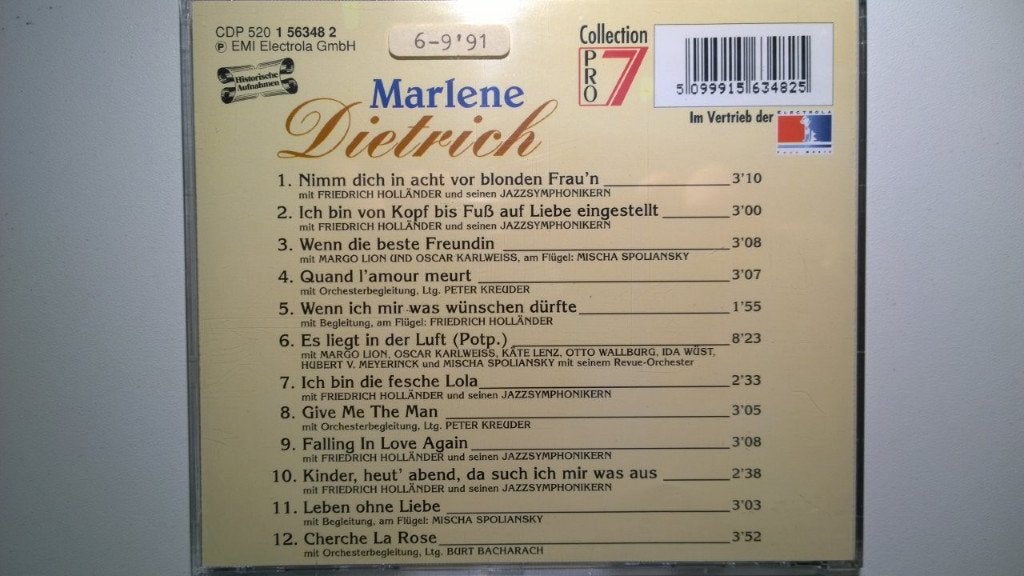 Marlene Dietrich - Marlene Dietrich, Ophalen of Verzenden, Zo goed als nieuw, Pop, Album