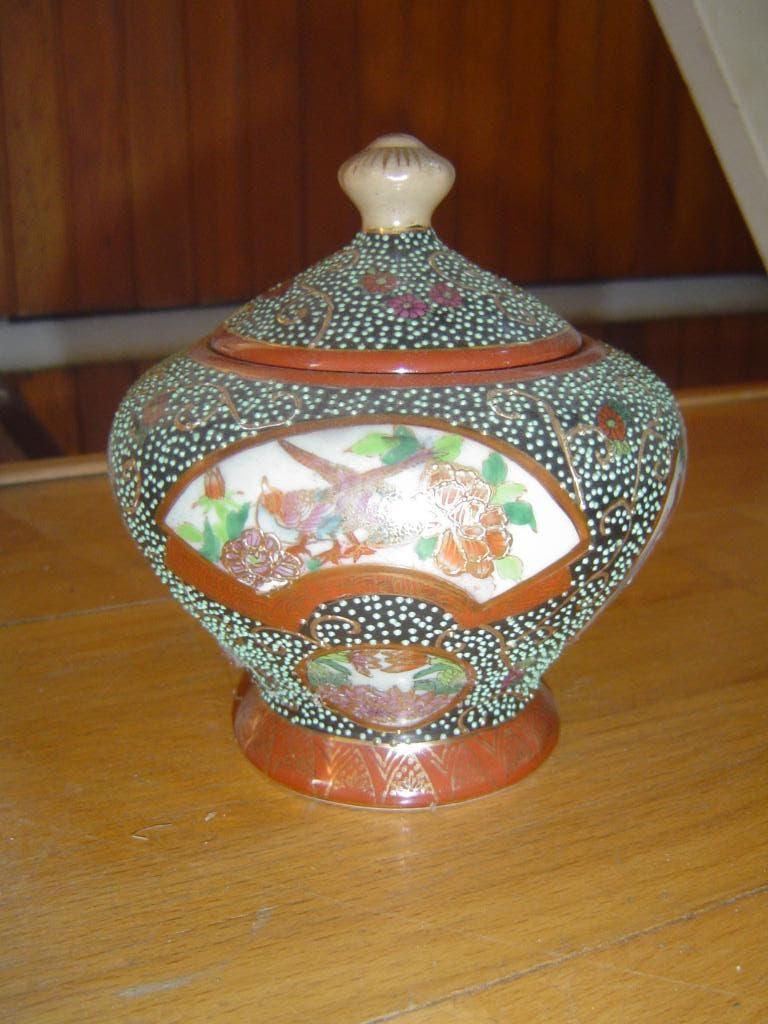 chinees/japanse dekselpot, Antiek en Kunst, Ophalen of Verzenden