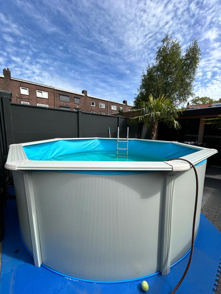 Stevig rond zwembad 360x120 cm (excl. liner/pomp), Gebruikt, Rond, 300 cm of meer, Opzetzwembad