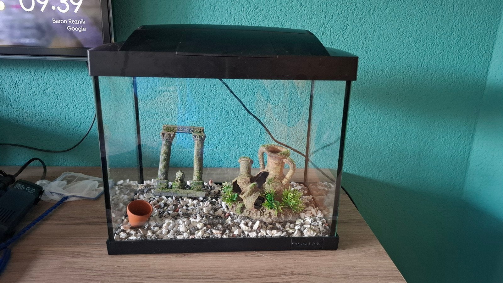 Aquarium Superfish 20 liter inclusief accessoires!, Superfish, Ophalen, Inclusief deksel, Gevuld zoetwateraquarium