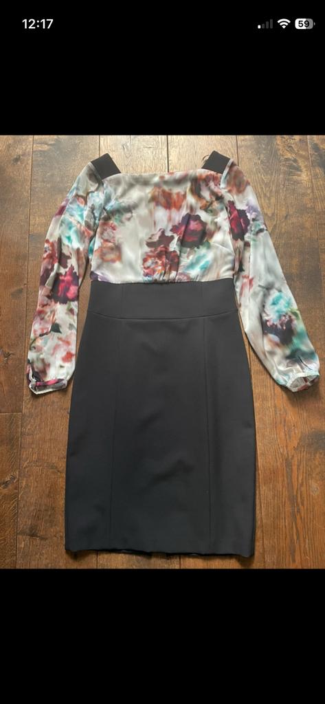 Chique jurk met bloemenprint en zwarte rok van Steps, Zwart, Ophalen of Verzenden, Zo goed als nieuw, Knielengte